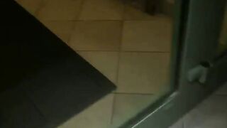 Blonde from public deep throats