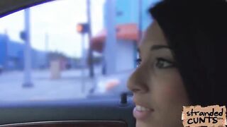 Latina hottie Mia's sucking cock