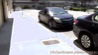 Hot ass blonde teen gets a huge dick to have fun with