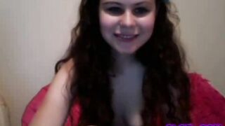 perky brunette with sexy boobs