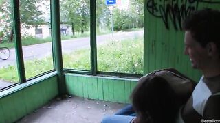 Our first outdoor sex on the bus station