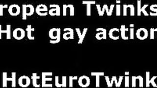 European twink in collar sucks teen cock