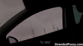 Super hot sexy Gina gets fucked in the car by the dudes huge cock