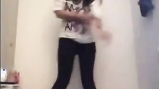 Sexy Korean Slut Dances and Strips