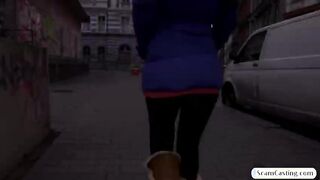 Pornstar Jess gets fucked hard in doggystyle position by stranger