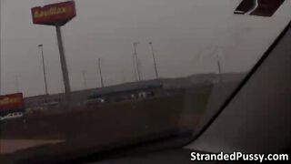 Sexy Victoria sucks and fucks in the backseat of the car for revenge