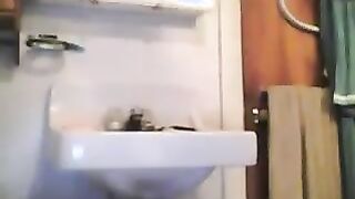 Cute Girl Showering And Shaving