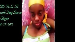 Ebony Girl Fingering Pussy