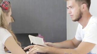 young horny blonde with cute tits