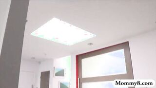 MILF stepmom teaches teen boy a lesson after he spied on her