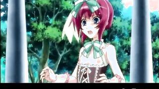 Cute hentai boy with fruits naked on the table