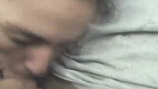 Filthy Street Wise Brunette Crack Whore Sucking Dick