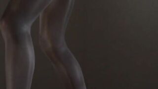 Babe love posing with strap om