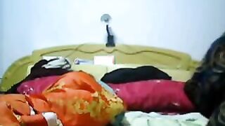 Asian couple hot threesome with maid