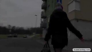 Gorgeous pornstar Leony gets tempted to have sex for cash