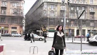 Super beautiful Daniella Rose gets paid for showing tits in public