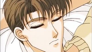 Cute hentai gay boy bareback fucked at night