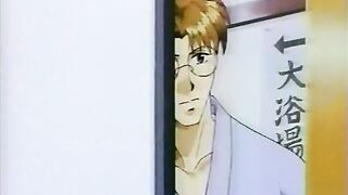 Two horny hentai gays in hot pool