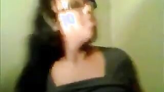 Fat Ebony Geek Masturbates