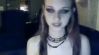 Petite Goth Teen Masturbating