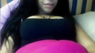 Ebony Chick Flicking Her Clit