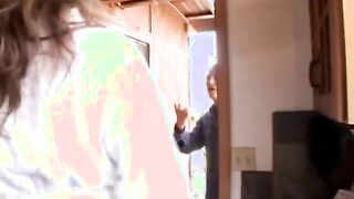 brunette housewife is footjob expert