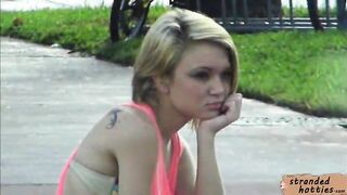 Perky titted amateur Dakota fucked hard in a cars backseat