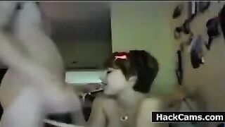 Teen Cutie Giving A Blowjob