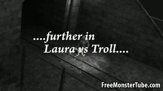 Sexy 3D babe getting fucked by a monster outdoors