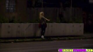 Stranded Hot blonde Lola Taylor rides strangers huge stiff cock