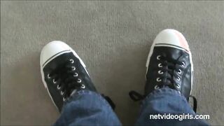 Adorable redhead Mallory gets talked into a nice sloppy blowjob after showing up for photos