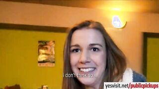 Dominika flashes her ass and twat fucked for some money