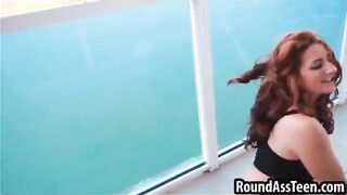 Sexy teen with a chunky butt