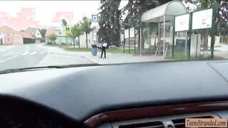 Amateur teen slut Vanessa Rodriguez fucked in dudes car