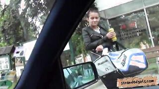 Vanessa Rodriguez hitch hikes and fucked by stranger guy