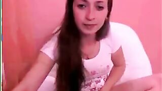 Cute European Girl Masturbating