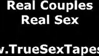 Amateur couple make hot homemade sex tape fucking