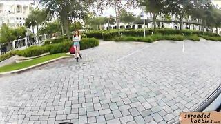 Rainia Belle screwed up and cum facialed by stranger dude