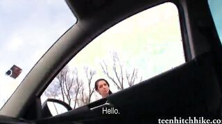 Amateur teen hitch hikes and fucked hard with thick dong