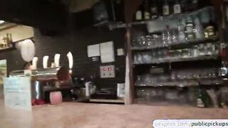 Super hot blonde amateur Blanche gets paid for sex in public