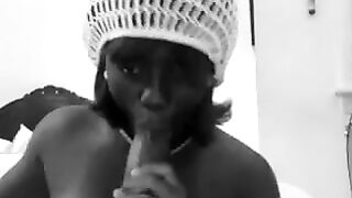 Black Girl Sucking On Her Toy