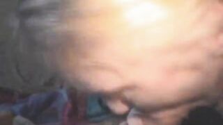 Blonde Street Walking Whore Slurps On Dick For Pay