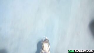 Pickup and fuck blonde with big tits at ice rink