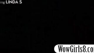 Hairy blonde teen girl Linda S gives head and railed