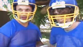 Hot schoolgirl gets double penetrated while sucking another big cock