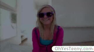 Blonde teen Chloe Foster anally fucked by a  big cock and receives cumshot