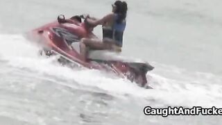 Fingering bikini teen pussy on balcony