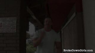 Big tit amateur ebony gets invited to the random guys house and enjoys a good fuck