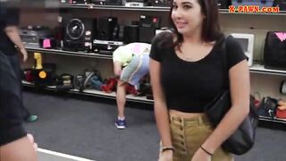 College girl trade in her big boobs and pussy for the goods