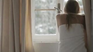 True girly blonde love in the bedstead